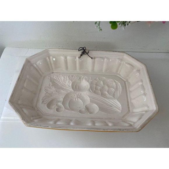 Vintage Mold Ceramic Decorative Wall Artwork Rectangle Vegetables Tomato Celery - Picture 9 of 16